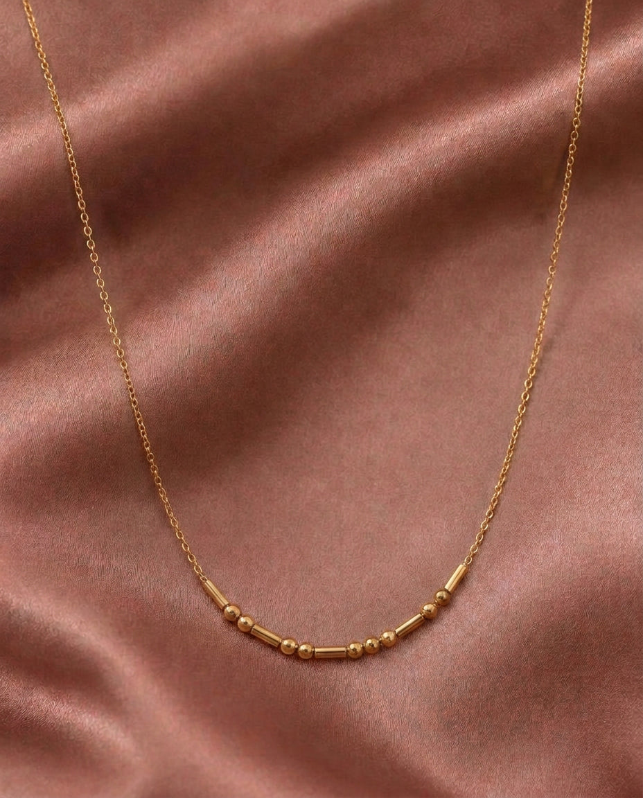 Gold Secret Morse Code Necklace